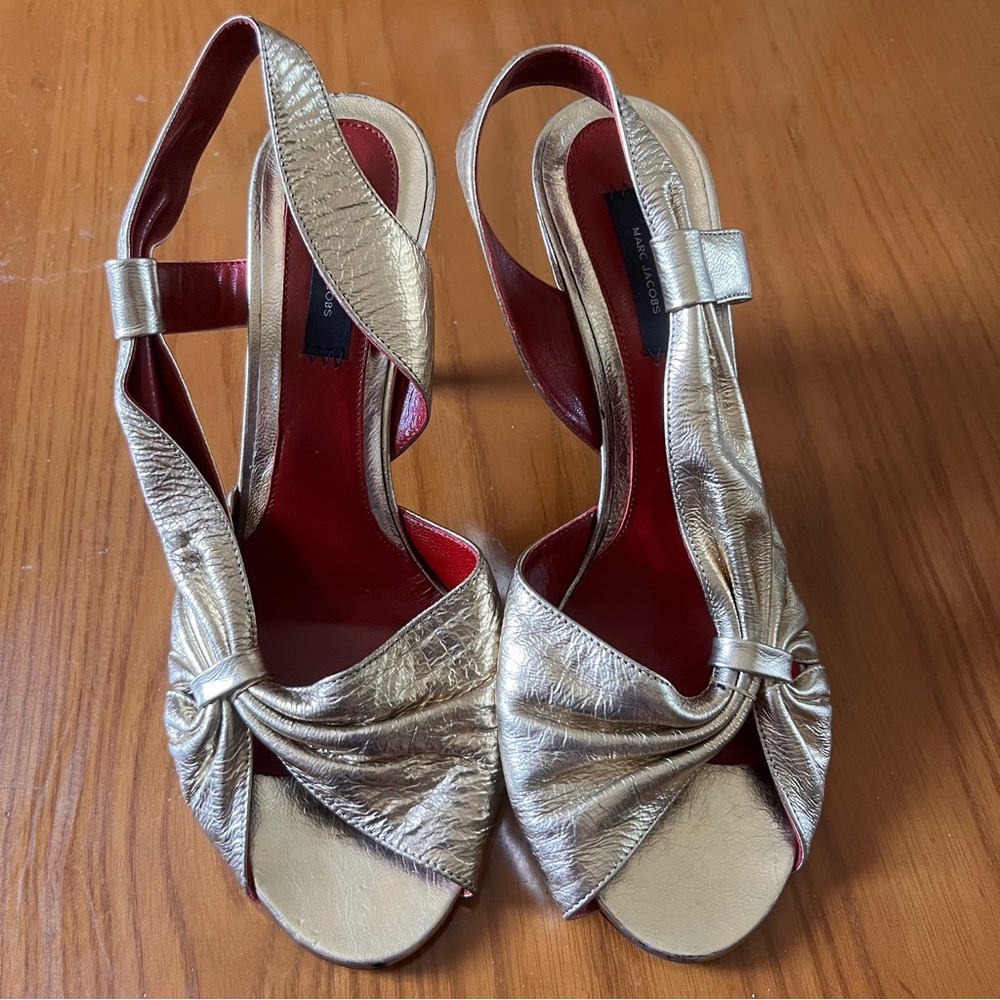 Marc Jacobs Gold Heels